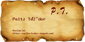 Peltz Tódor névjegykártya
